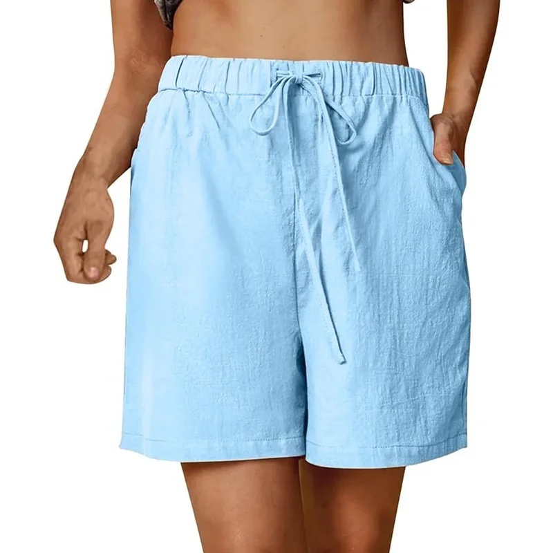 2026Women's Summer Casual Shor - Short Linen Drawstring recension och pris