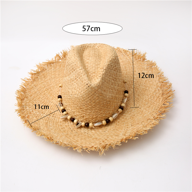 Summer Solid Color Handmade Ri - Bucket Hat Straw recension och pris