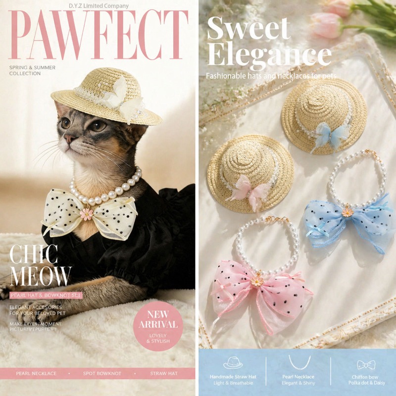 Cute Summer Pet Straw Bucket H - Bucket Hat Straw recension och pris