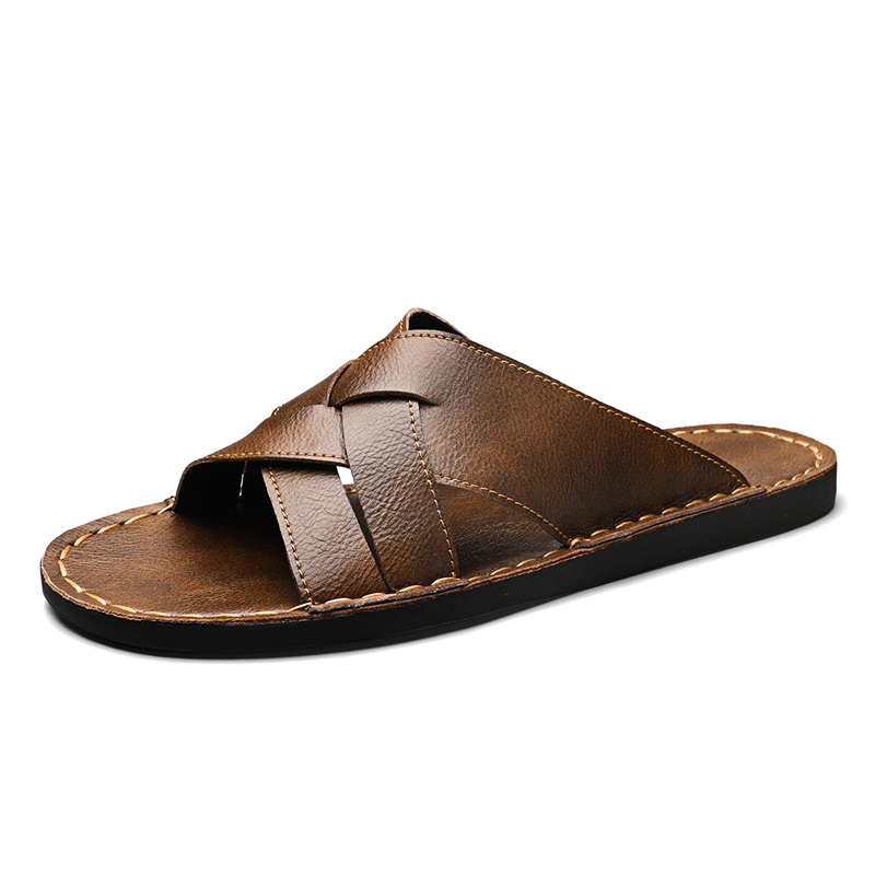 Fashion Genuine Leather Men Sl - Flip Flop Leather Men recension och pris