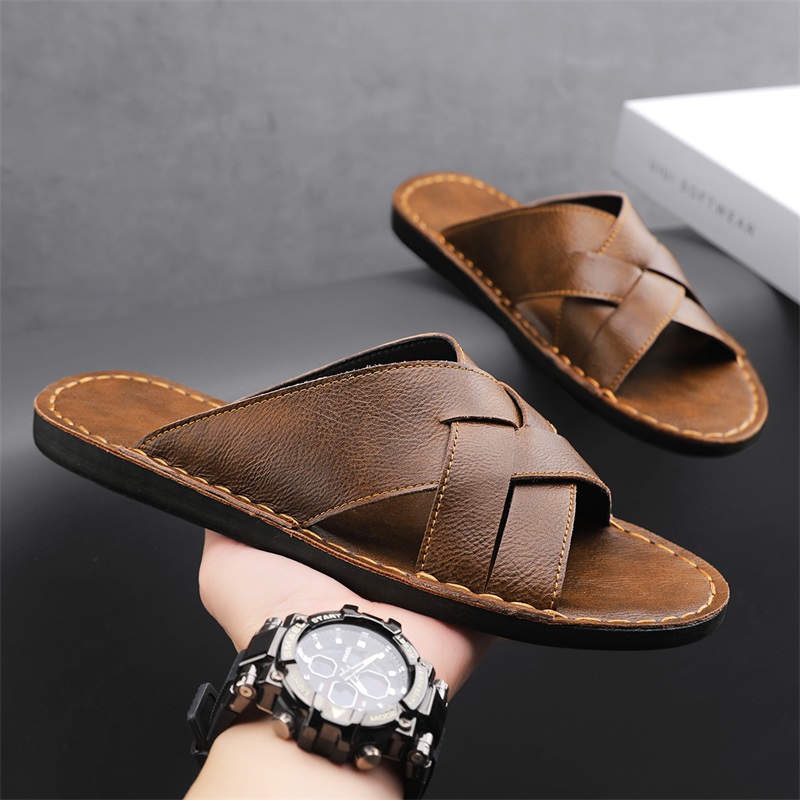 Fashion Genuine Leather Men Sl - Flip Flop Leather Men recension och pris