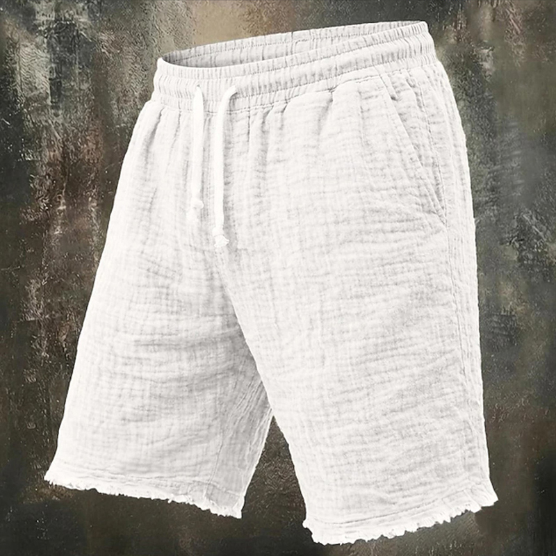 Fashionable Ripped Linen Short - Short Linen Drawstring recension och pris