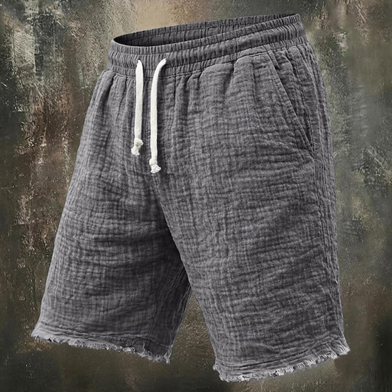 Fashionable Ripped Linen Short - Short Linen Drawstring recension och pris