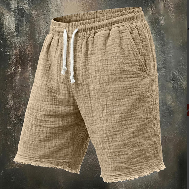 Fashionable Ripped Linen Short - Short Linen Drawstring recension och pris