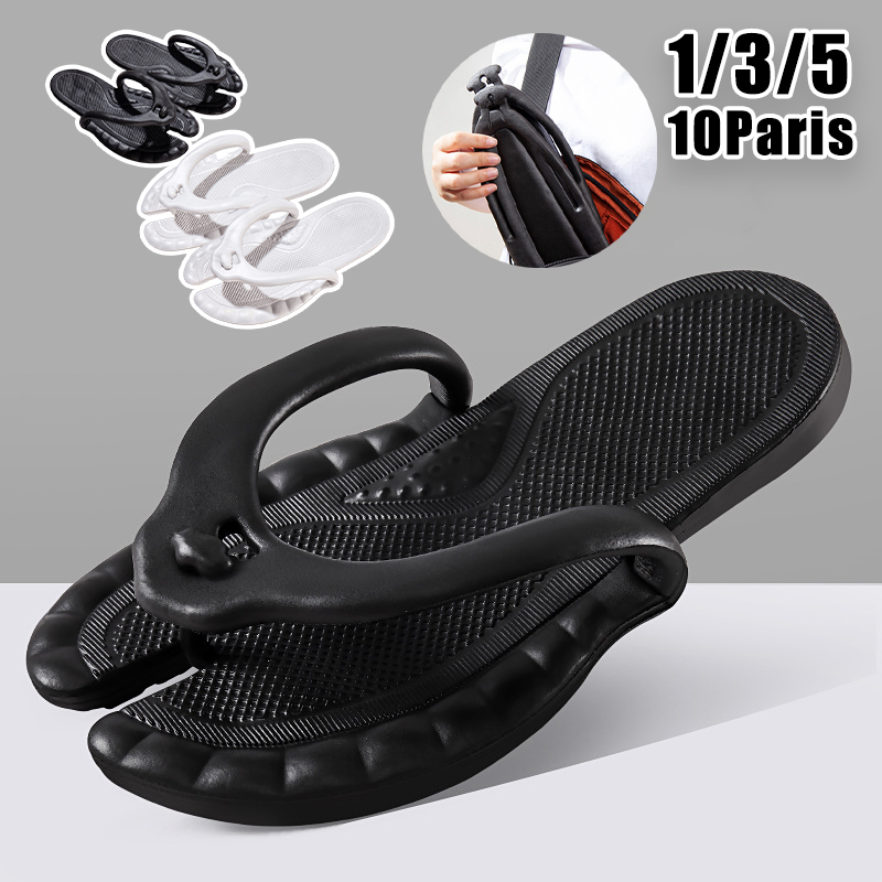 Compact Travel Slippers Women  - Flip Flop Leather Men recension och pris