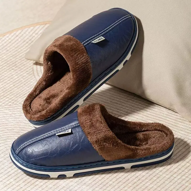 Men's Big Size Winter Slippers - Flip Flop Leather Men recension och pris