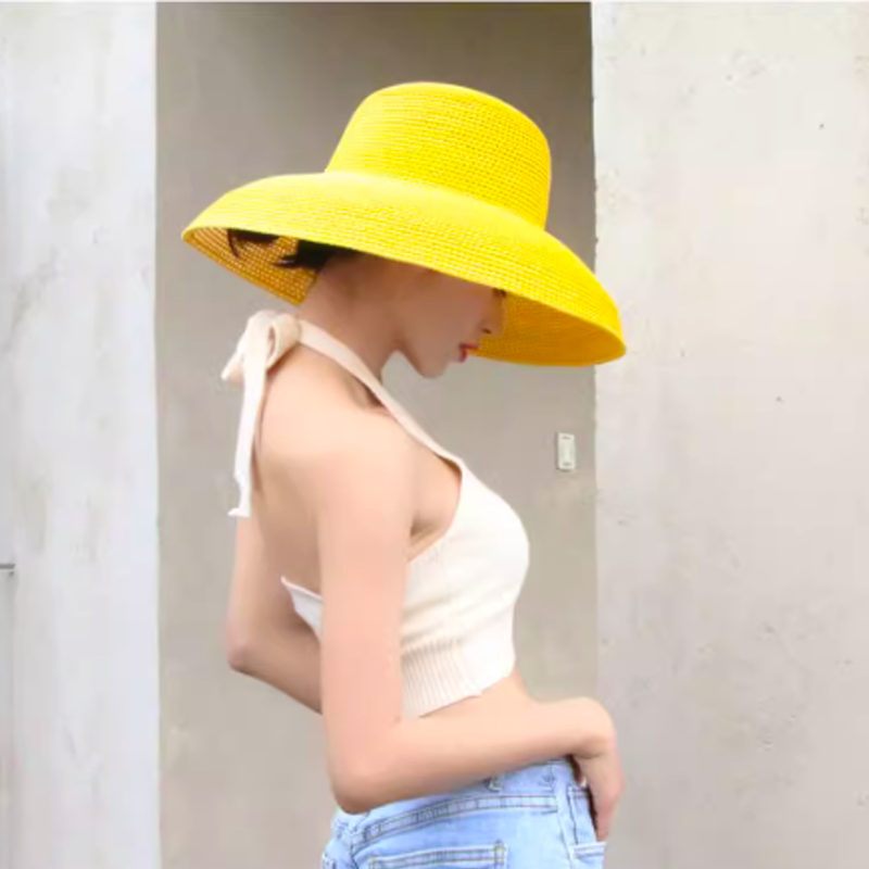 Summer Hepburn Style Vintage D - Bucket Hat Straw recension och pris