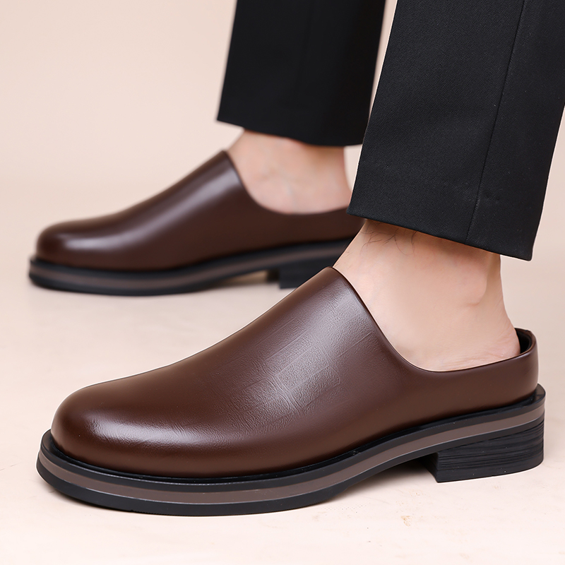 Men Slip-On Half Slippers, Thi - Flip Flop Leather Men recension och pris