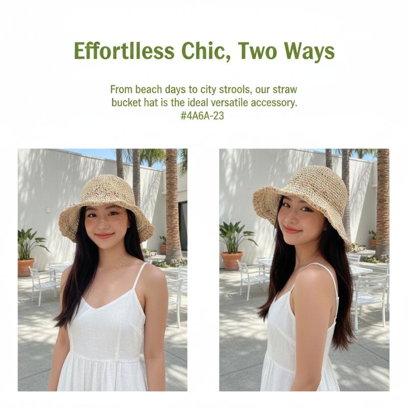 Handwoven Rainbow Straw Hats W - Bucket Hat Straw recension och pris