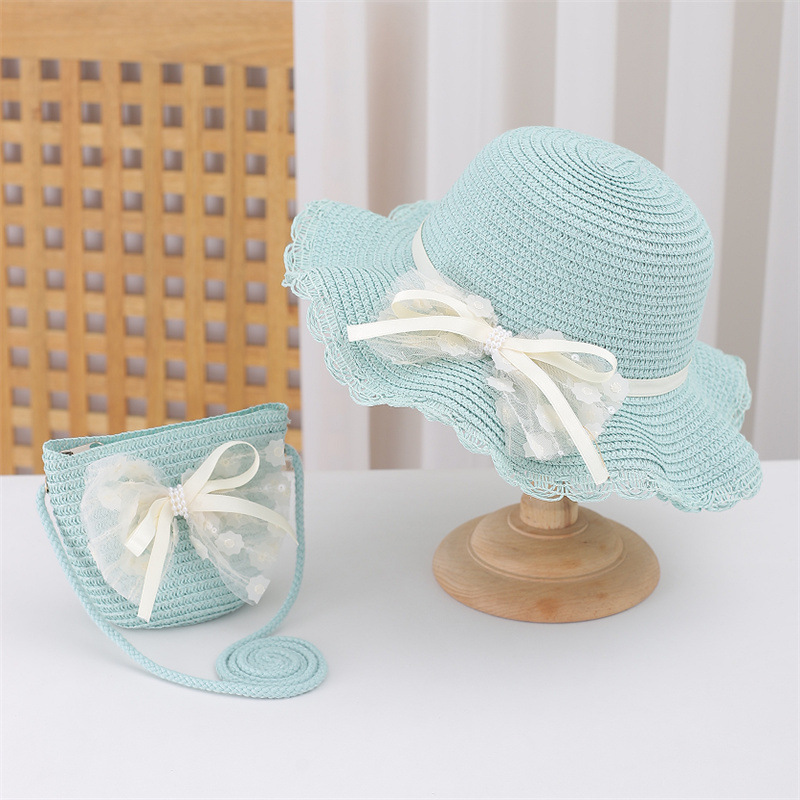 Kid Baby 2 Pieces Set Straw Ha - Bucket Hat Straw recension och pris