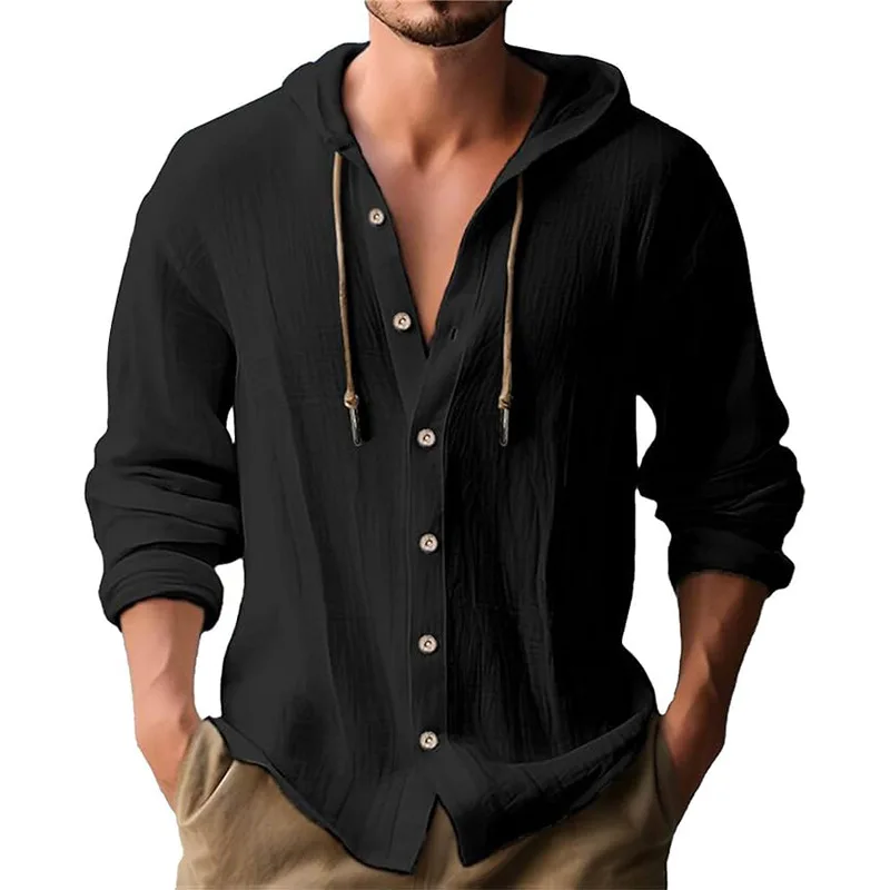 Men's solid color casual long- - Short Linen Drawstring recension och pris